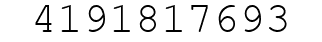 Number 4191817693.