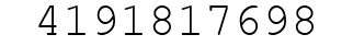 Number 4191817698.
