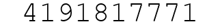 Number 4191817771.