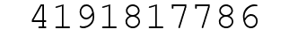 Number 4191817786.