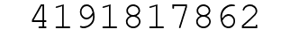 Number 4191817862.