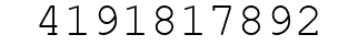 Number 4191817892.