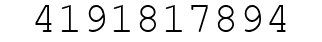 Number 4191817894.