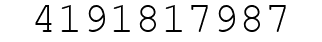 Number 4191817987.