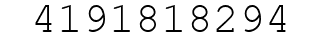 Number 4191818294.