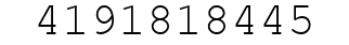 Number 4191818445.