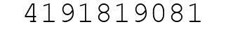Number 4191819081.