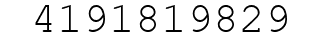Number 4191819829.