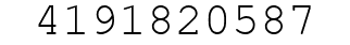 Number 4191820587.