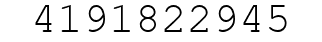 Number 4191822945.