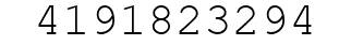 Number 4191823294.