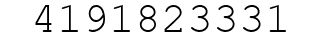 Number 4191823331.