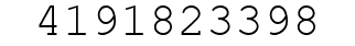 Number 4191823398.