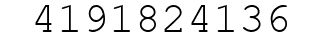 Number 4191824136.