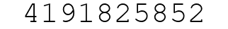 Number 4191825852.