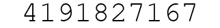 Number 4191827167.