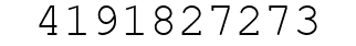 Number 4191827273.