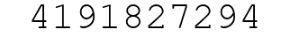 Number 4191827294.