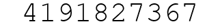 Number 4191827367.
