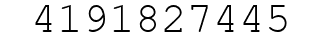 Number 4191827445.