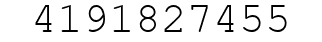 Number 4191827455.