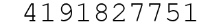 Number 4191827751.