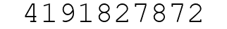 Number 4191827872.