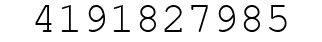 Number 4191827985.
