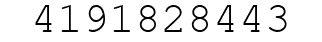 Number 4191828443.