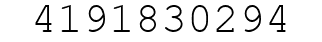 Number 4191830294.