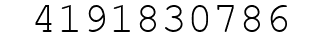 Number 4191830786.