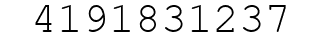 Number 4191831237.