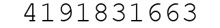 Number 4191831663.