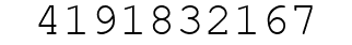 Number 4191832167.