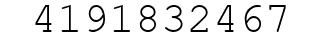 Number 4191832467.
