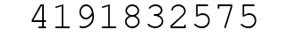 Number 4191832575.