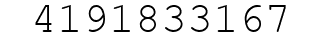 Number 4191833167.