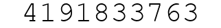 Number 4191833763.