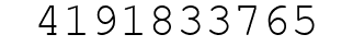 Number 4191833765.