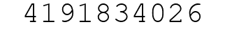 Number 4191834026.