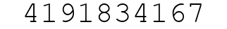 Number 4191834167.
