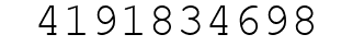 Number 4191834698.