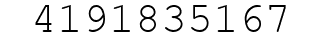 Number 4191835167.