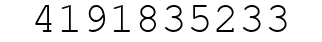 Number 4191835233.
