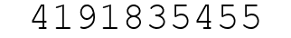 Number 4191835455.