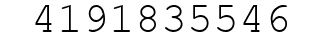 Number 4191835546.