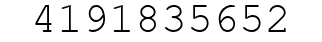 Number 4191835652.