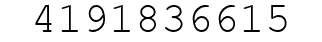 Number 4191836615.