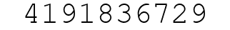 Number 4191836729.