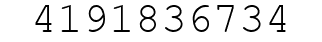 Number 4191836734.